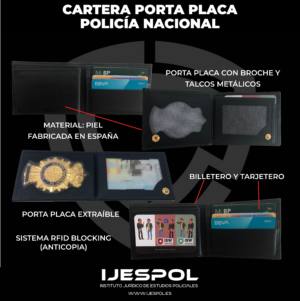 CARTERA PORTA PLACA POLICÍA NACIONAL